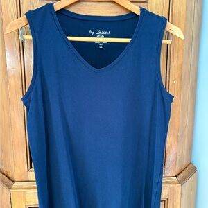 Chico's Blue Tank Top with V-Neckline